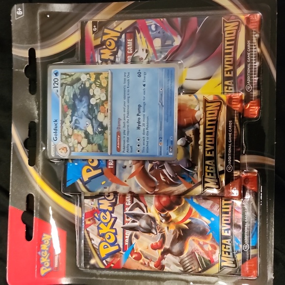 Pokemon | Toys | Pokemon Mega Evolution 3pack Blister With Golduck Promo  Factory Sealed | Poshmark